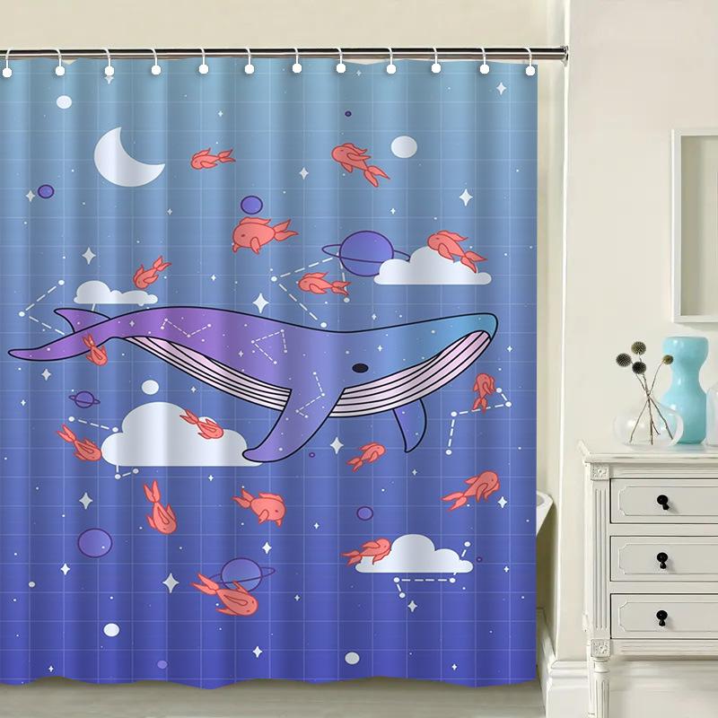 Fruit Branches Washable Dirt-Resistant Shower Curtain Shower Head Waterproof Polyester Bath Curtain For Home Decor Accessories
