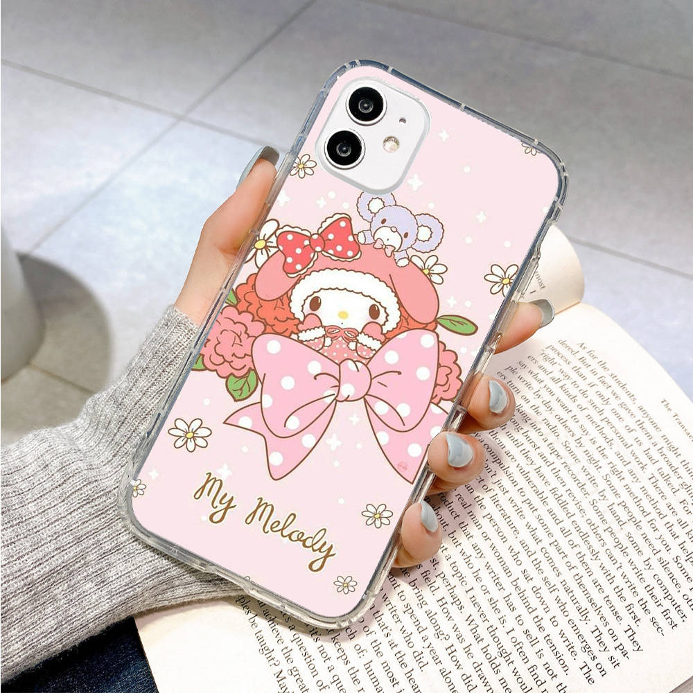 Hülle für Samsung A04 A14 A23 A34 A54 M23 M33 M52 M53 Realme 10 9 C30S C35 C55 VIVO Y02S Y21 Y51 X80 Pro Transparente Hülle LI27 Niedlich My Melody