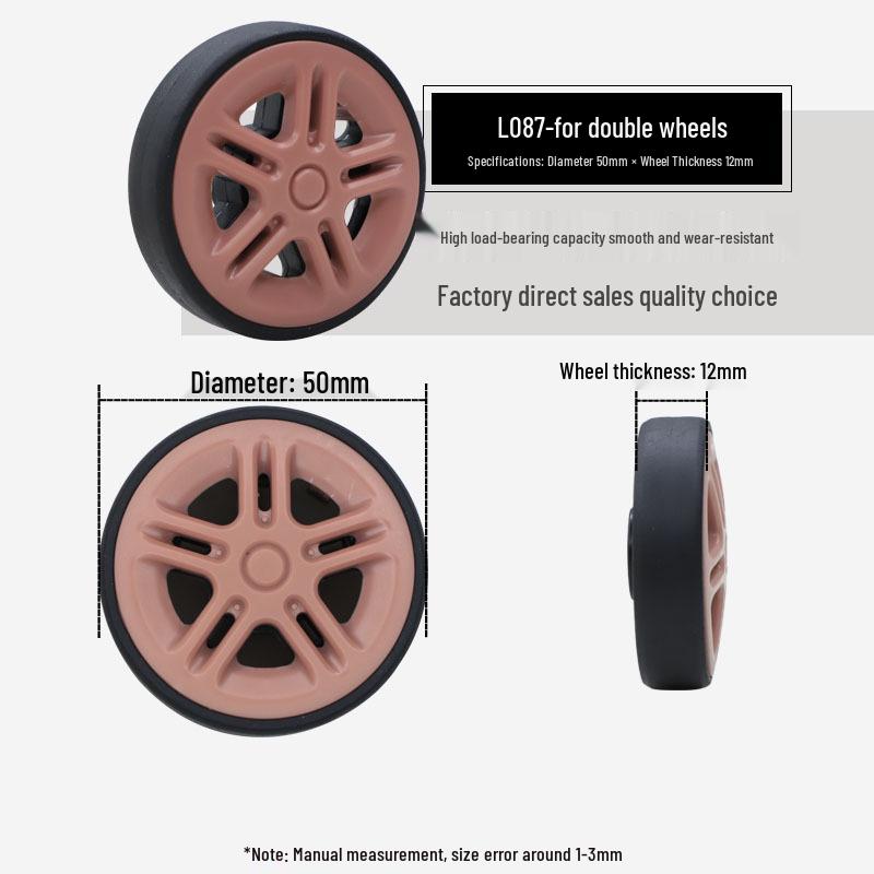 Universal Wheel Replacement for Luggage Suitcase: Leather Caster Rubber Roller Rim Repair Accessories