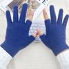 New Mink Fleece Half Finger Gloves for Women Soft Winter Warmth Solid Color Plush Thermal Fingerless Gloves for Cycling Running