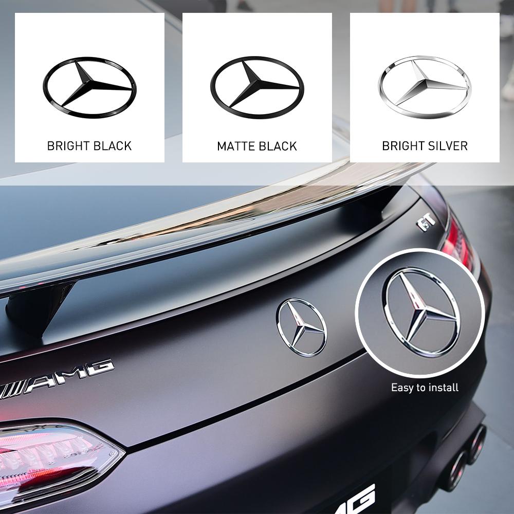 ABS Original Car Rear Trunk Badge Sticker Mercedes Emblem Snap Cover For Mercedes Benz CLA-class AMG 117 2013-2019 A1178170016