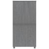 HAMAR Dark Grey Wardrobe 89 X 50 X 180 Cm Solid Pine Wood