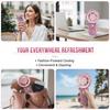 Mini Portable Fan Cute Diamond Handheld Personal Fan USB Rechargeable Pocket Desktop Fan for Travel Outdoor