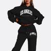 Europe and the United States New Women's Sports Sweater Set Autumn and Winter Printing Fashion Casual High-quality Hooded Sweater Set