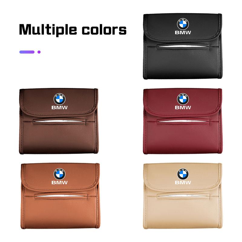 Leather Car Hanging Tissue Box Back Seat Napkin Storage Paper Bag for BMW E39 E46 E60 E70 E90 E91 E92 F10 F40 G60 X1 X3 X4 X5 X6 WQ1