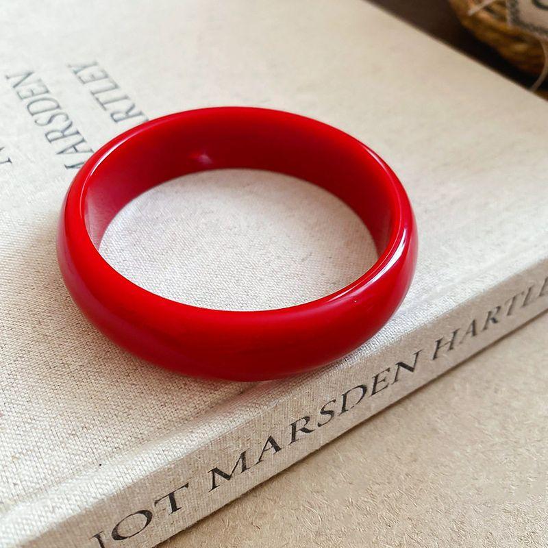 and American Cross-Border Resin Geometric Round Bracelet, Fashionable, Simple, Versatile Bracelet, Forest Style Niche Design Jewelry for Women