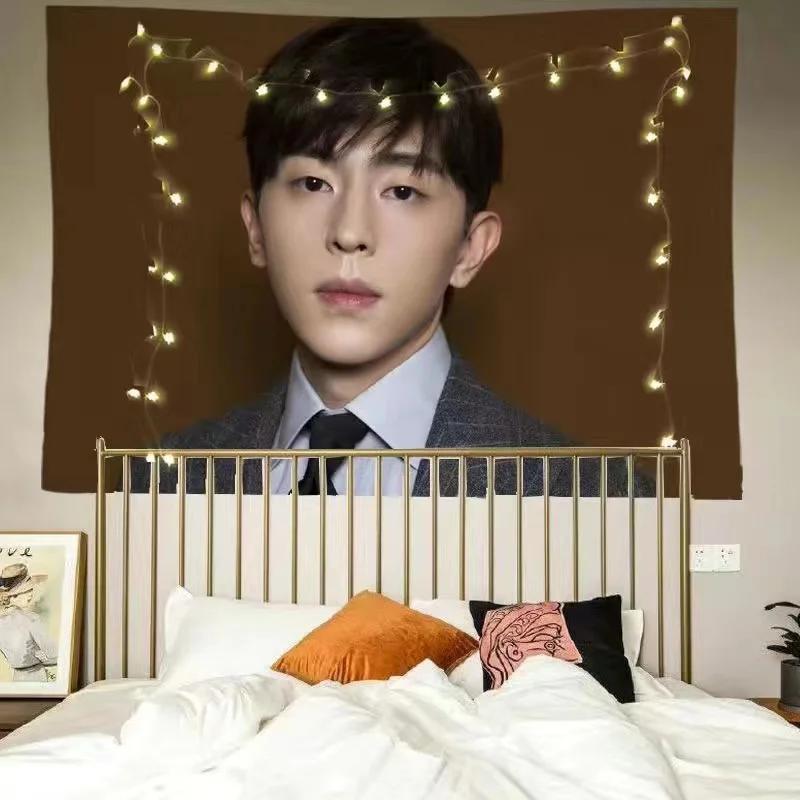 Celebrity support tapestry polyester wall hanging Kpop style fan decoration bedroom dormitory photos wall background decoration