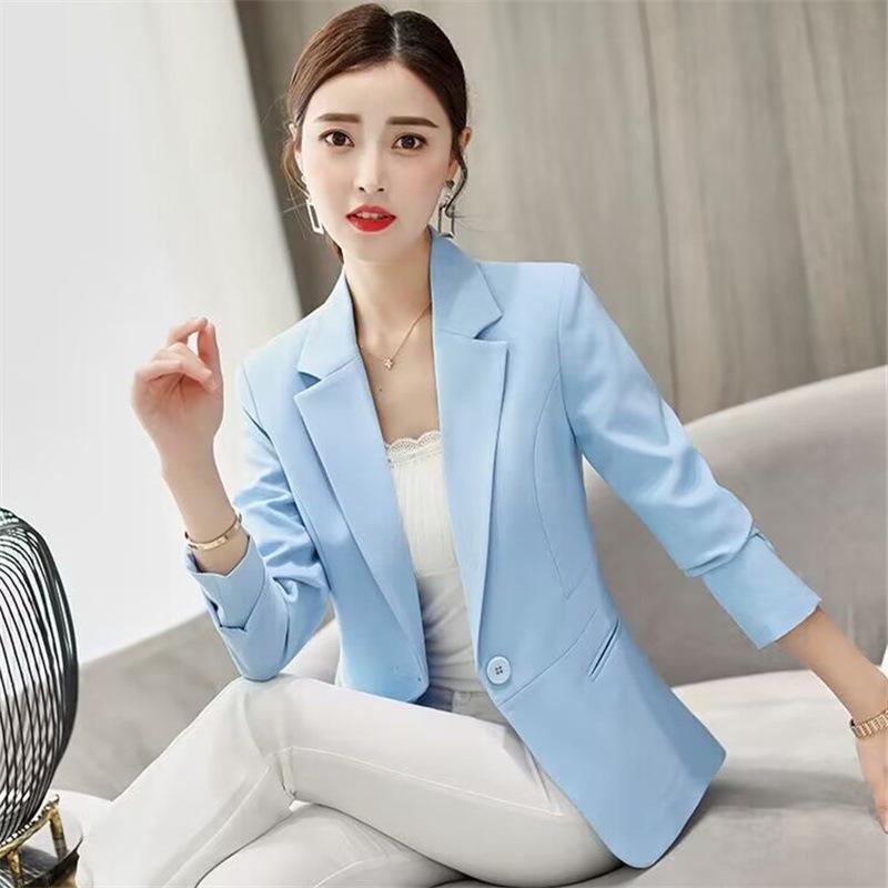 Giacca da lavoro basica da donna, casual, alla moda, slim fit, da lavoro, da donna, di alta qualità