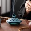 Luxury Alloy Zen Incense Burner for Sandalwood Coil Incense Auspicious Deer Cover Metal Ash Collector with Mesh Home Ornament