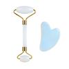 Opalite Jade Massage Roller Gua Sha Set Opal Quartz Crystal Facial Skin Lifting Anti Wrinkle Gouache Scraper Jade Massager