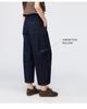 Split curved knife straight leg jeans for women, new season retro denim blue loose wide leg pants