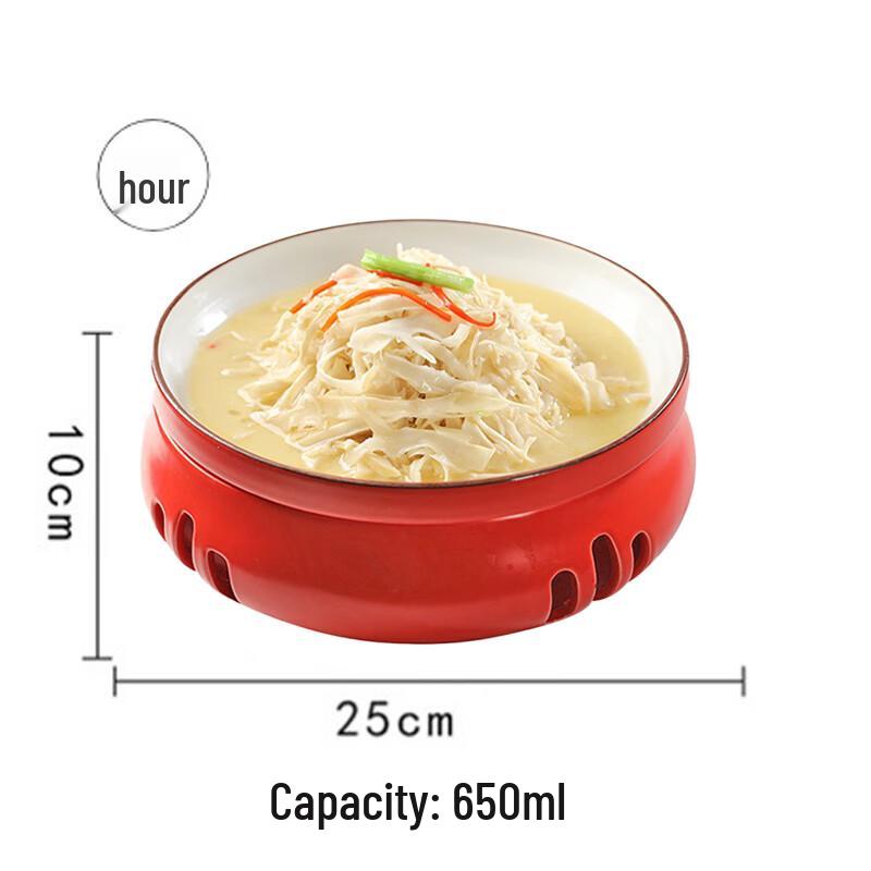 Ceramic Round Candle-Heated Food Warmer Plate