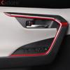 Car Ide Inner Door Armrest Handle Cover Trim For Toyota RAV4 RAV 4 -   2024 Carbon Fiber Interior Accessories
