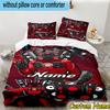 3PCS Custom Name Robo-Dance Skibidi Heart Bedding Set Including 1pc Duvet Cover And 2pcs Pillowcases for Bedroom, Dormitory Gift Home Decor
