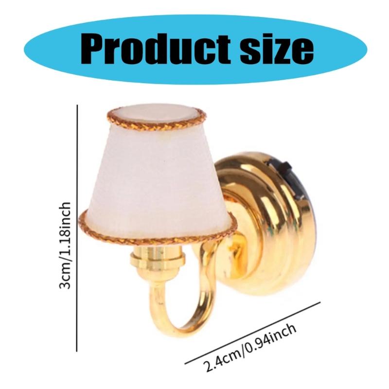 Sconce Model Bedroom Wall Light Miniature Furniture Model Accessories Role Play Furnishings Lighting Toy Doll House
