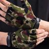 1 Pair Half Finger Gloves Skin-friendly Shock Absorption Nylon Roller Skating Anti-Abrasion Gloves