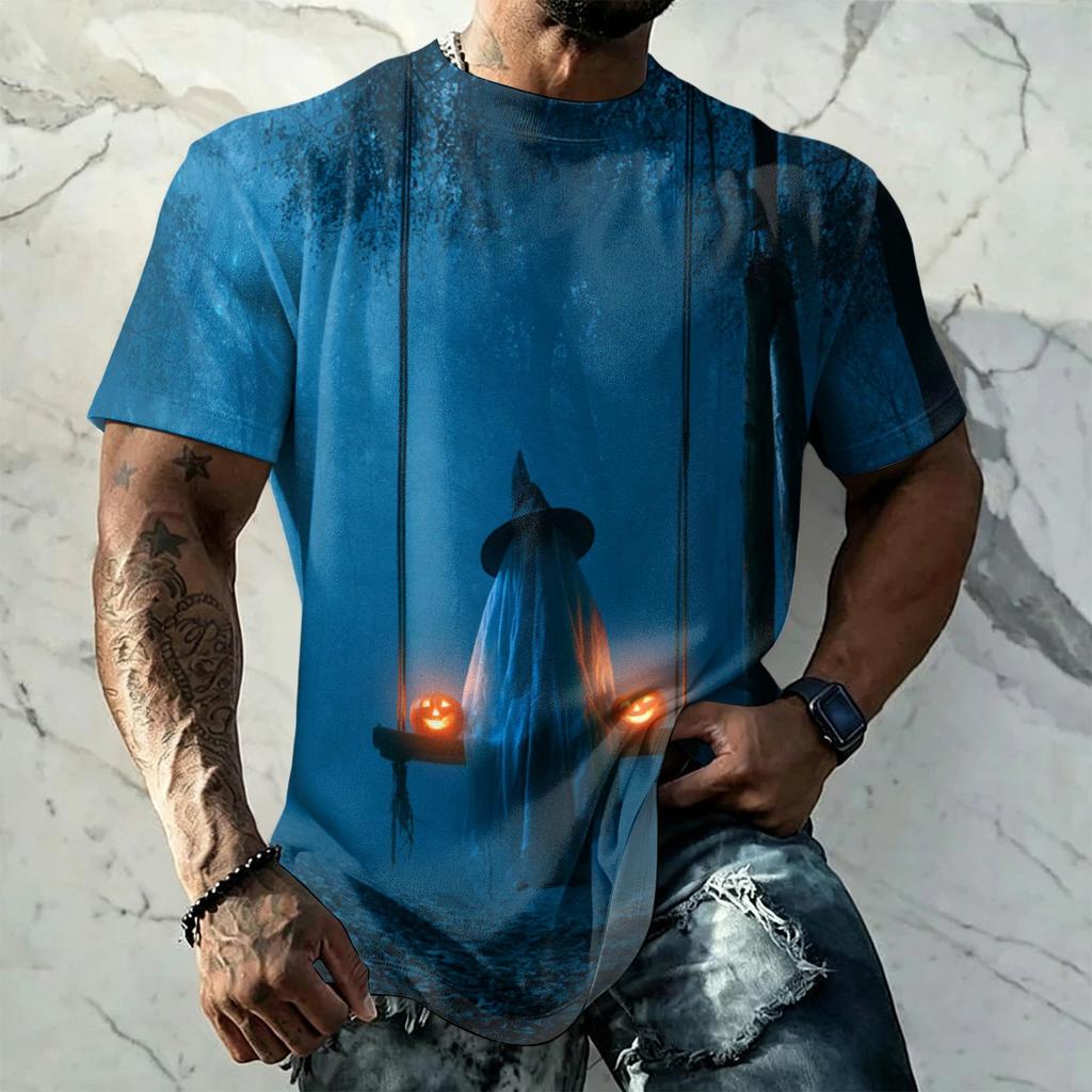 3D Pattern Print T Shirt with Breathable Cool Lightweight Flexible Fabric Easy to Match and Stylish Casual Wear