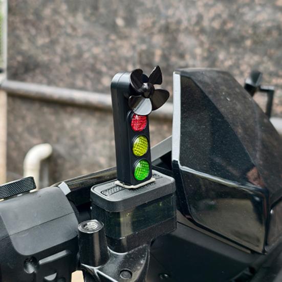 Motorcycle Traffic Light Car Ornaments Cool Novel Turn Signal Indicator Lights Motorcycle Decoration with Red Yellow Green Lights