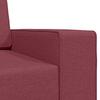Red Wine Sleeper Sofa 245 x 78 x 77 cm Fabric