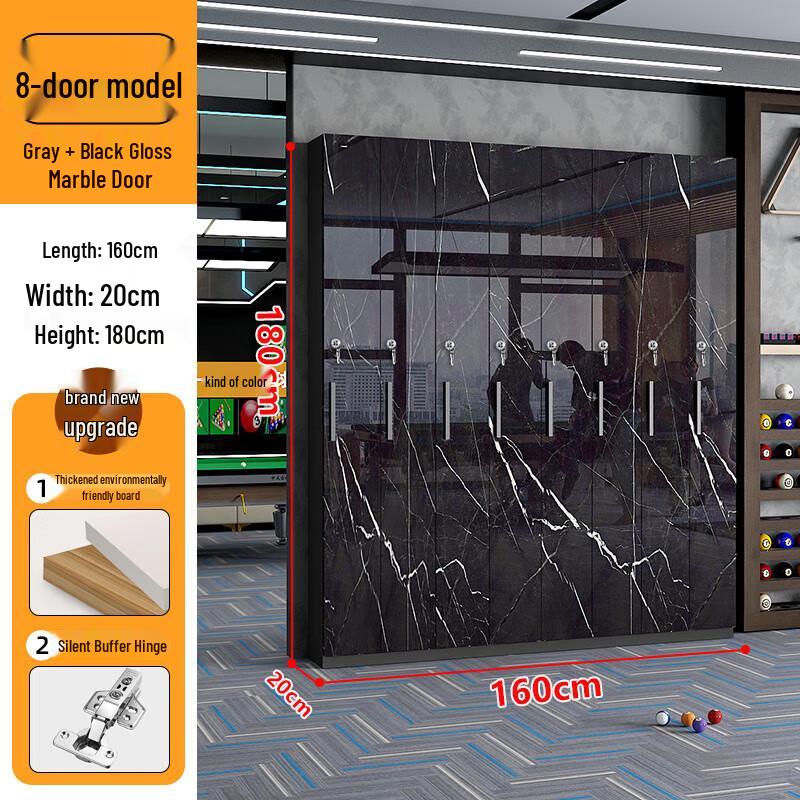 Billiard Cue Storage Cabinet with Lock