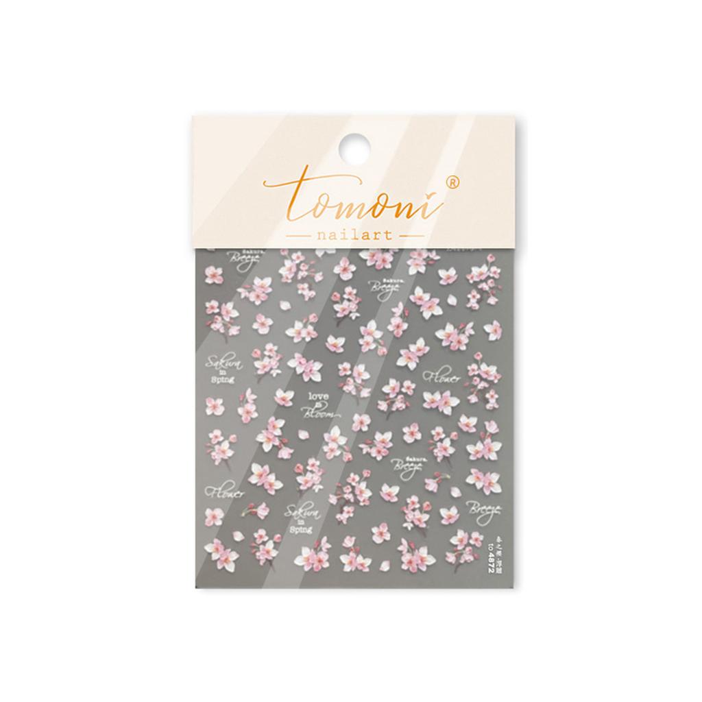 Fairy Flower Nail Stickers Flower Manicure Stickers Floral Pattern Self Adhesive Nail Supplies for Women Manicure Decoration