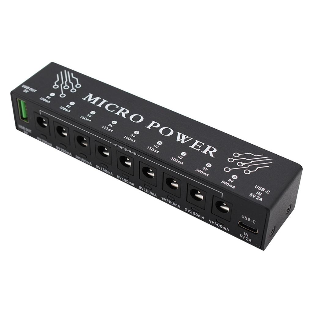 Universals Multiple Output Guitar Pedal Power Supply Light weight Compacts Overheat Protection for Homes Studio