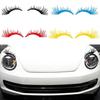 1 Pair 3D Charming Eyelashes Car Sticker Fake Eye Lash Car Headlight Funny Waterproof Decals Door Window Vinyl