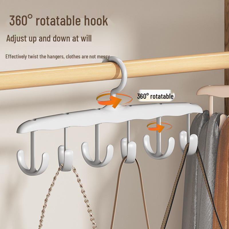Plastic Multi-functional Non-slip Hanger for Underwear, Vests, and Clothes, 2kg Load-bearing, with Hook and Wave Design for Drying and Storage.