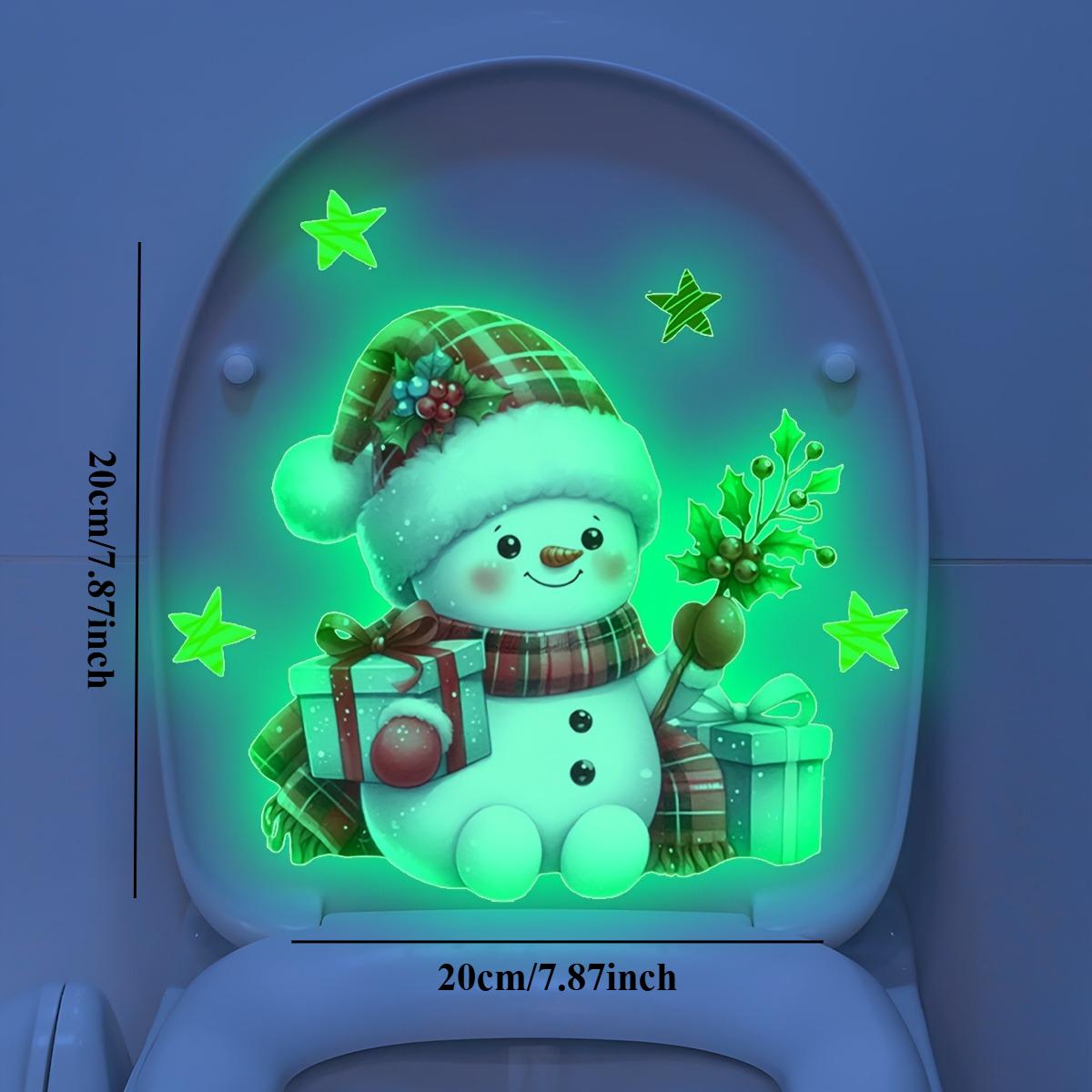 

1PC Christmas Glow-in-the-Dark Creative Snowman Self-Adhesive Waterproof Perfect for Wall Decals in Bedrooms and Living Rooms