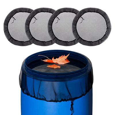 Rain Bucket Cover Drawstring Design Easy To Install 80/100cm Outdoor Garden Water Barrel Netting Cover Daily Use