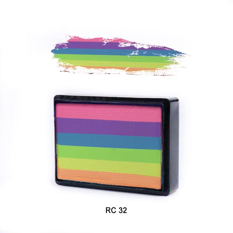 30g Washable Rainbow Stripes Body Paint Cream for Kids - Festival & Stage Makeup