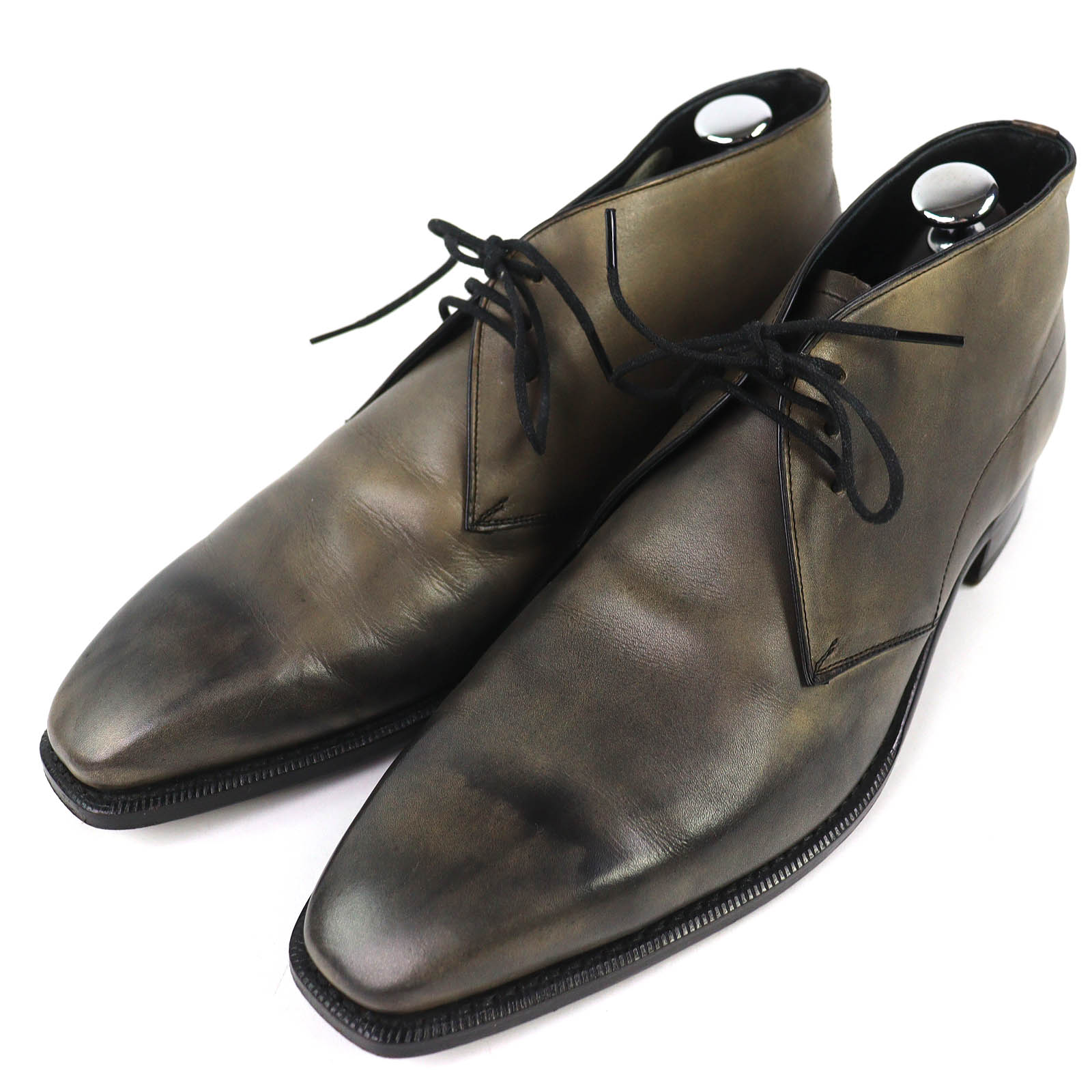 Great Otsuka short boots Chukka boots, business shoes Brown leather 7 1011048 Used