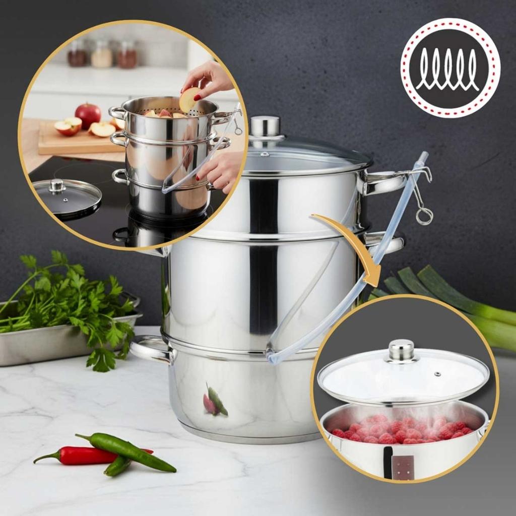 Steam Juicer 8L Induction Gas Klausberg Kb-9032 Juice Pot
