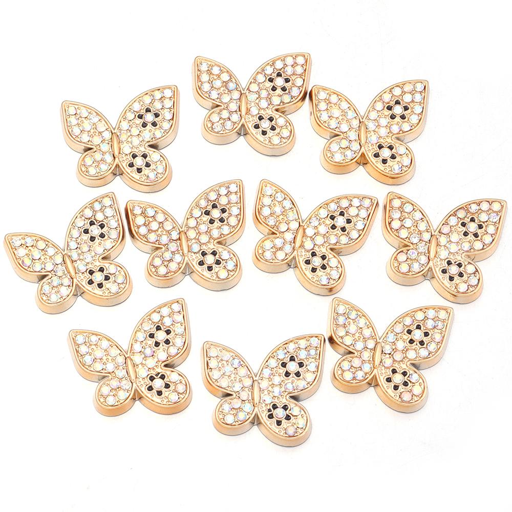 10pcs Gold Acrylic Butterfly Exquisite Butterfly Patch Ornaments For Women Girls DIY Clothing Shoes Jewelry Decor Accessories