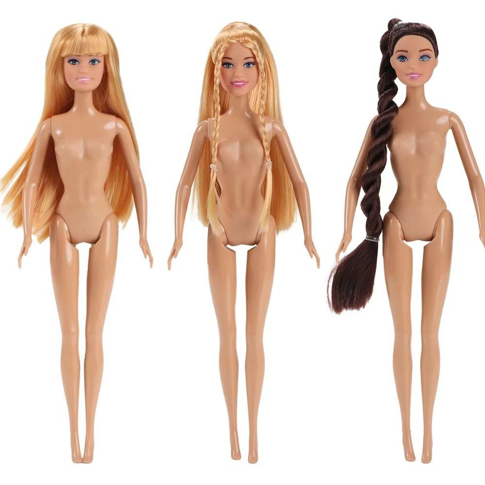 Girls Toy Princess Supermodel Nude Doll Curly Hair Dark Skin Action Figure Body Dress Up Movable DIY Dress Up Toy DIY Toys