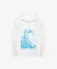 Baellob Unisex Ocean Wave Hooded Rash Guard Off-White