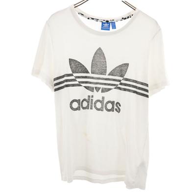 adidas Originals T-shirt z krótkim rękawem z logo Trefoil L biały Damski Używany