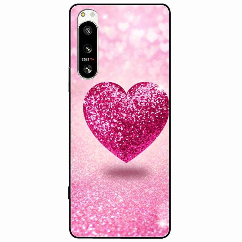 For Sony Xperia 5 IV / 10 IV Case 10IV Soft Black Silicone Forest Painted Phone Back Covers For Sony Xperia 1 IV Case TPU Coque