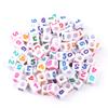 100 Stück 7mm Quadratische Acryl Buchstabenperlen Gemischtes Alphabet Lose Abstandshalterperlen Für Schmuckherstellung DIY Armbänder Halsketten Zubehör