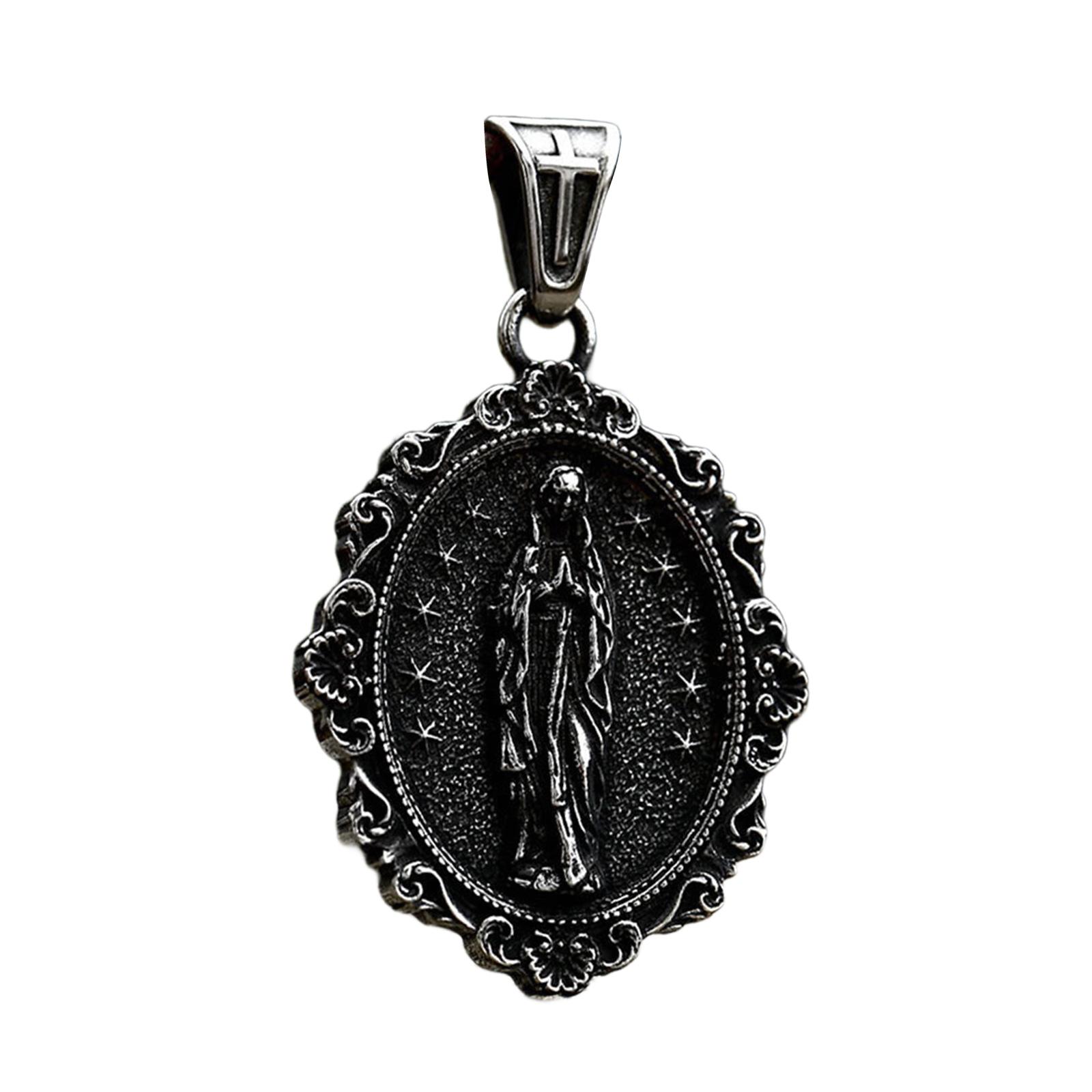 

Прочный кулон в форме сердца Иисуса из нержавеющей стали, овальный религиозный кулон-ожерелье для повседневной носки, стильные наряды 857