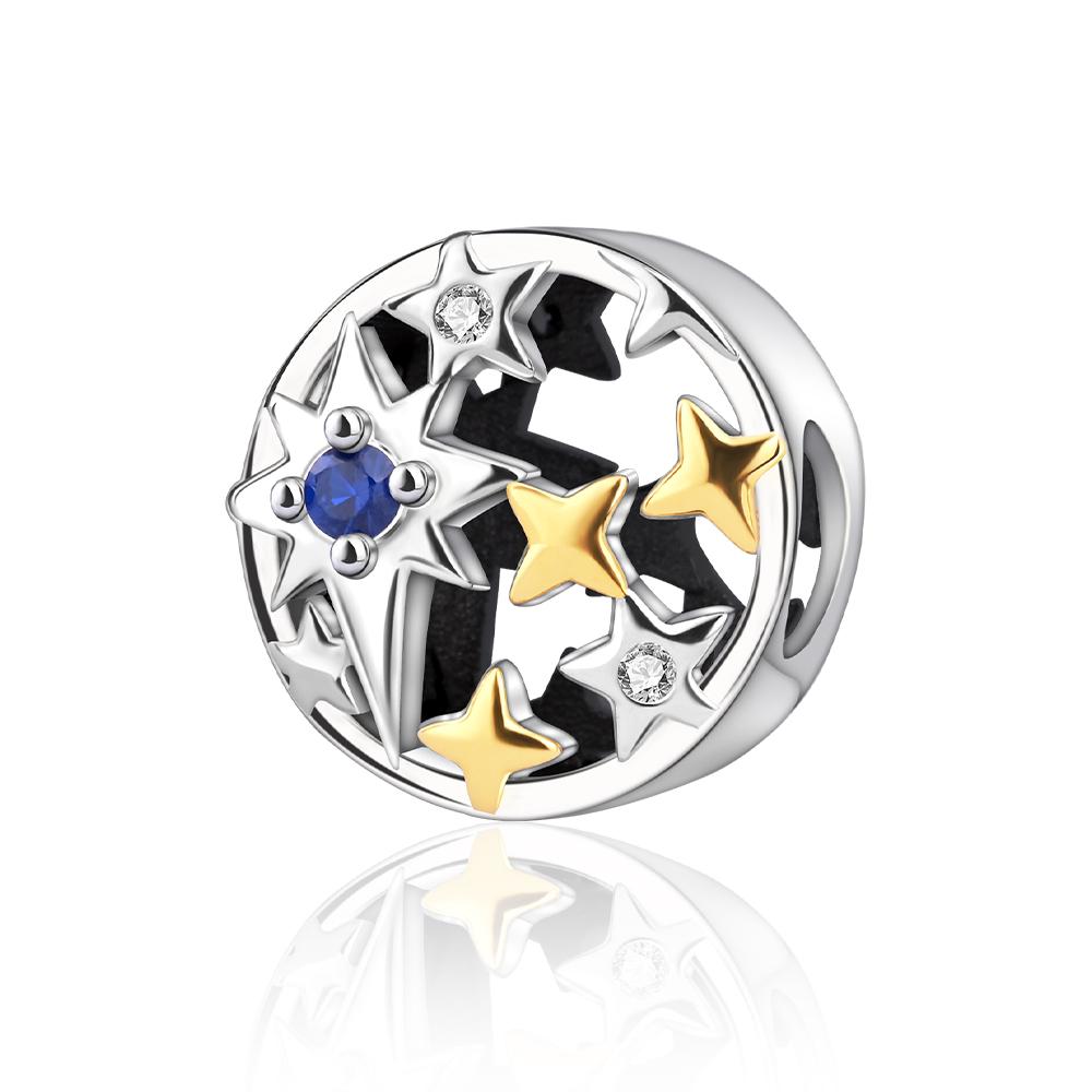 Luxury Copper Double Golden Heart Split Charm Fit Original Bracelet Cute Boy Girl Pendant For Charm Fine Jewelry