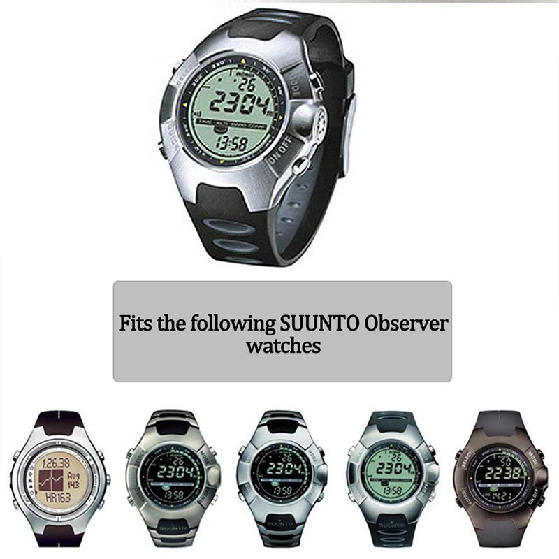 Rubber Black Strap SS0S4723000 for Suunto Observer SR X6HRM DEC19 P45 Men's Sports Watch Wristband Bracelet Accessories