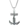 Vintage Pirate Anchor Necklace Pendant Men Sailor Personalized Hip Hop Fashion Jewelry