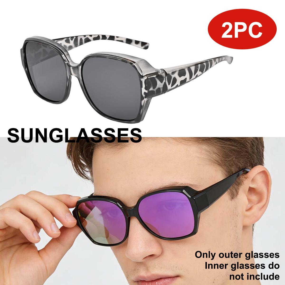 Sunglasses Over Glasses Women Fit Over Glasses Sunglasses Square UV Protection Lightweight For Men Women T01