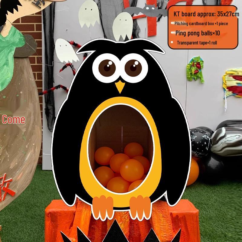 DIY Halloween Pumpkin Throwing Game Props for Kindergarten Decoration