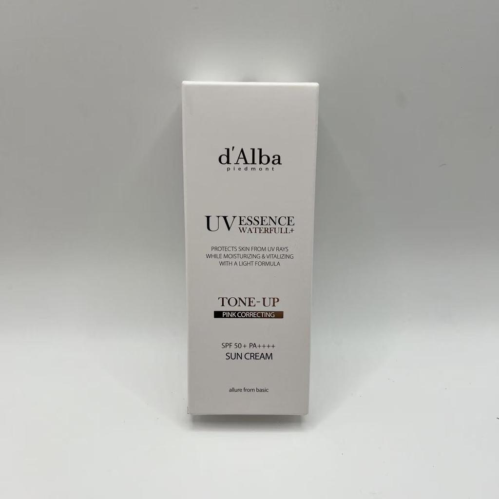 dAlba Tone Up UV Essence Sun Cream - SPF50+ PA++++ Makeup Base Sunscreen Serum Sweat Water Resistant Waterproof Easy Washable Removes One Go Free Rays