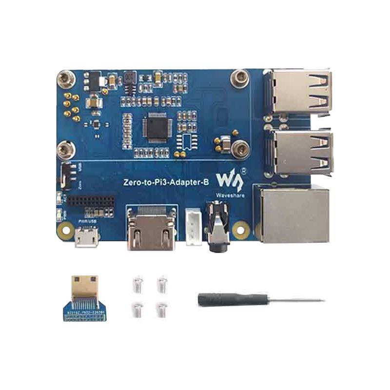 Raspberry Pi Zero 2W USB Hub with RJ45 Gigabit Ethernet & Audio Pin Header.