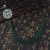 Fu Shou Imitation Jade Hanfu Waist Tassel Pendant with Lantern and Table Runner Accents