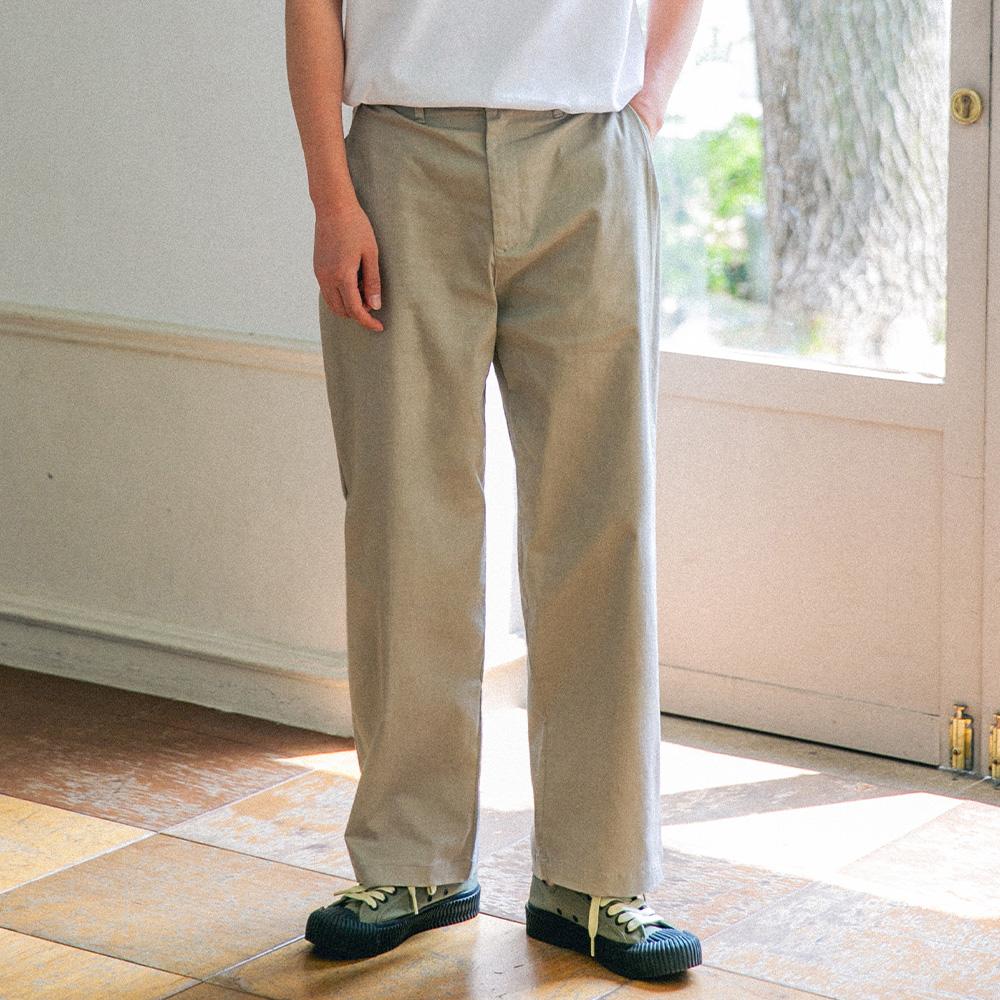 ALVINCLO [De Luxe] Single-Pleat Wide Elastic Waist Pants Dlx1248 (3 Colors)
