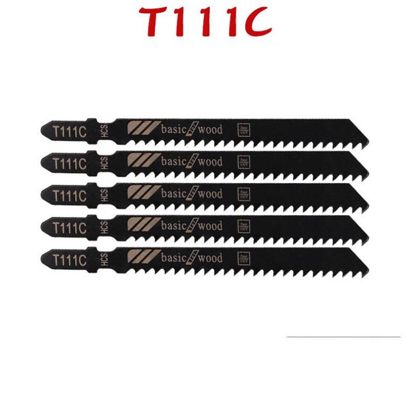 

Набор из 5/10 полотен для лобзика с Т-образным хвостовиком HCS, различные полотна для лобзика по дереву, пластику и металлу для Black & Decker Metabo T111C 5PCS